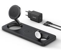 Chargeur Induction Iphone 15w Station De Recharge À Induction 3-En-1 Pliable, Ultra Rapide Certification Qi2, Pour Iphone Séries 16/15, Airpods, Apple Watch(Chargeur Usb-C Et Câble Inclus)[Z5090]