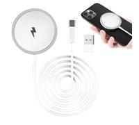 Chargeur Induction Iphone 2m, 15w Chargeur pour Apple Iphone 16/16 Pro/15 Pro Max/15 Plus/15/14/14 Plus/13/12 Mini, Chargeur sans Fil Iphone Apple Charge avec Adaptateur USB C