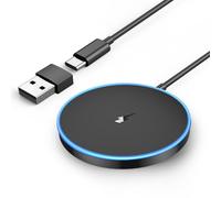 Chargeur Induction iphone,Chargeur Magsafe Compatible avec iPhone 17 Pro Max/Pro/Air/17/16/15/14/13/12 Series,AirPods 4-2/Pro,Magnétique Chargeur Induction Fil à LED avec Deux Ports de charg