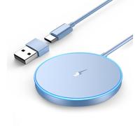 Chargeur Induction iphone,Chargeur Magsafe Compatible avec iPhone 18 Pro Max/18 Pro/Duo/Air/17/16/15/14/13/12 Series,AirPods 5-2/Pro,Magnétique Chargeur Induction Fil à LED avec Deux Ports de charg