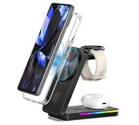 Chargeur Induction Mag-Safe pour Google Pixel Watch 3/2, Station de Charge Magnétique pour Pixel 10/9 Pro XL/9/8a/8, Pliable 3 en 1 Chargeur sans Fil pour Google Buds Pro 2 (Non pour Pixel Watch 1)
