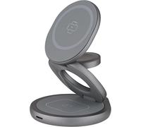 Chargeur Induction,Magnétique,Avec Fonction Titulaire,Magnétique,24w,Gris,Qmli-24-18