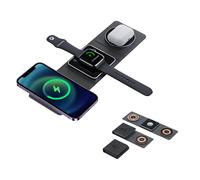 Chargeur Induction Pliable, 3 En 1 Magnétique Chargeur Sans Fil Pour Iphone15/14/13/12/Pro/Max, Iwatch, Airpods 3/2/Pro