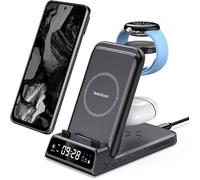 Chargeur Induction pour Google Watch 2/Fitbit Versa 4, Pliable Chargeur sans Fil pour Google Pixel 8 Pro/8a/8/7a/Fold/7/7 Pro/6