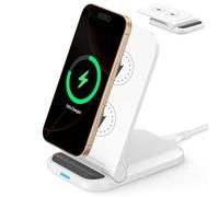 Chargeur Induction pour iPhone Air/17/16/16e/15/15 Pro Max/14/13/12/11,15W Chargeur sans Fil iPhone Base Chargeur Pliable Wireless Charger pour Apple,Station Charge Rapide pour Samsung S25/S24/S23