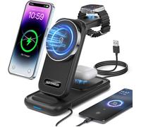 Chargeur Induction pour Samsung Galaxy S24 Ultra et Watch, Chargeur sans Fil Rapide pour iPhone 15 14 13 12 Pro Max, Apple Watch