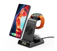 Chargeur Induction pour Samsung S26 Ultra, Station de Charge pour Samsung | Chargeur sans Fil 3 en 1 pour Galaxy S26/S25/S24/Z Flip 8/Z Fold, pour Galaxy Watch 8/Ultra/7/6, Buds 4/4 Pro/3, No Adapter