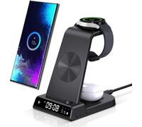 Chargeur Induction Pour Samsung, Station De Charge 3 En 1 Pour Samsung S25 Ultra/S25/S24 Ultra/S23/Z Flod 7/Z Flip 7, Chargeur Sans Fil Pour Galaxy Watch Ultra/7/6/5, Galaxy Buds 3/3 Pro/2
