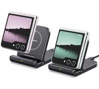 Chargeur Induction pour Samsung Z Flip 7 (Lot de 2), Chargeur Pliable pour Galaxy Z Flip 7 FE/6/5/4/3, Charge sans Fil pour la série Galaxy Z Flip/Moto Razr, SwanScout 501S (sans Adaptateur)