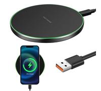 Chargeur Induction Qi Chargeur sans Fil Rapide Compatible avec i-Phone 16/15/14/13/12/11 Pro Max Plus,pour Sam-Sung GA-laxy S25 Ultra/S24 Plus/S23 FE/S22/S21/S20 Goo gle Pixel 9 Pro 8