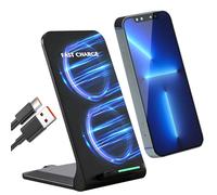 Chargeur Induction Rapide, Chargeur sans Fil 15W Pliable Station de Wireless Charger Stand pour iPhone 17/16/15/14/13/Pro Max, Google Pixel 10 Pro/10/9a/8, Samsung Galaxy S26 Ultra/S25/S24 FE/S23/S22