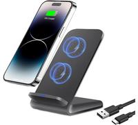 Chargeur Induction Samsung, 15W Chargeur sans Fil Charge Rapide pour iPhone 11 12 13 14 15 16 Pro Max Plus 16e, Samsung Galaxy S25 Ultra S24 FE S23 S22 S21 S20 Google Pixel 9 Pro 9a 8 a 7 XL, Xiaomi