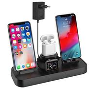 Chargeur Induction Stand pour iPhone et iWatch, Chargeur Support Charge Qi Portable Chargeur Station, pour iphone 13/13 Pro/13 Pro Max/13 Mini, pour Airpods Watch Series 4, 3, 2, 1