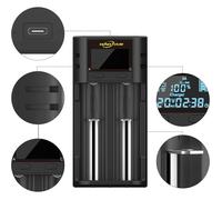 Chargeur Intelligent 21700 18650 avec Ecran LCD, Compatible Batteries Rechargeables Ni-MH Ni-CD Li-ion AA AAA