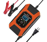 chargeur intelligent multifonction 12v 24v Chargement automatique de la batterie à 7 niveaux Rouge_Réglementation US-USA