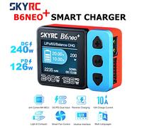 Chargeur intelligent SKYRC B6neo+ haute puissance DC240W PD126W, chargeur d'équilibrage multilingue 600mA XT60/Type-C /PSA100, adaptateur d'alimentation Blue B6neo Pro set3