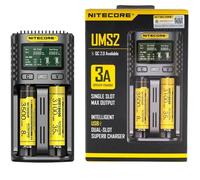 Chargeur Intelligent USB Nitecore UMS2 Pour Batterie Rechargeable Li-Ion/Nimh