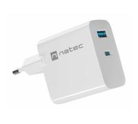 Chargeur Intérieur Universel - NATEC NUC-2144 - 20V - USB Type C - Blanc