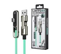 Chargeur Invisible - Câble De Charge Rapide 240W Double Embout Latéral Pliable | Support De Charge 2 en 1 avec Câble Porte-xdTéléphodne Invisible | pour Smartphones Tablettes Électronique