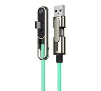 Chargeur Invisible,Double Tête Recharge Rapide Latérale Câble Pliable,Support de Charge 2 en 1 avec Câble Porte-Téléphone Invisible | pour Smartphones, Tablettes, Voyage Extérieur, Camping,