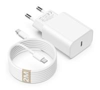 Chargeur iPhone 17 16 15 avec Cable de Charge, Chargeur Rapide USB C Original 20W avec câble USB C AUT C 2M Compatible avec Apple iPhone 17 Air/16e/15 /Pro Max/Plus, iPad Pro 12.9, 11 10/Mini/Air