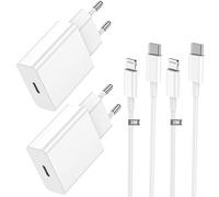 Chargeur iPhone,2 Pièces Chargeur Rapide avec 3m Câble USB C,Type C Adaptateur Secteur pour Original Apple iPhone 14/13/12/11/Plus/Pro/Pro Max/SE/X/XS/XR SE/8/7