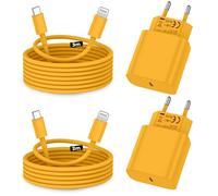 Chargeur iPhone,2Pack Chargeur Rapide de 20W Adaptateur avec 2M&3M [Certifié Apple MFi ] USB-C de données Lightning Cordon de Charge Compatible avec iPhone 14 13 12 11 Pro Max XS XR X,iPad