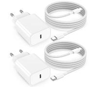 Chargeur iPhone, Chargeur Rapide USB C 20W avec câble USB C 2m 2Pack pour Apple iPhone 17 16 15 Pro Max Pro Plus, pour iPad Pro/Air/Mini, pour MacBook Air/Pro, pour Samsung Galaxy Série et Plus