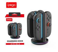Chargeur Joy-Con Ipega Compatible Switch 2 / Station 4 En 1 Magnétique Avec Effets Lumineux Rgb, Charge Rapide Et Stable