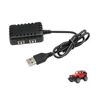 Chargeur Lipo 7.4V USB pour Batterie RC 2S, Chargeur XH-3P avec Connecteur 2 en 1 Compatible avec SCX24 SCX10 Drones Voitures RC Bateaux Quadricoptères, Charge Rapide Sécurisée Compacte
