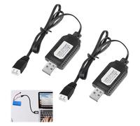 Chargeur Lipo,Chargeur Batterie Lipo 7,4V, USB Chargeur Câble RC Universel Télécommandés Chargeur de Voiture, avec Connecteur pour Batterie LiPo 2S 7.4V avec Prise XH-3PIN, Compatible avec Voiture RC