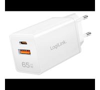 Chargeur LogiLink PA0371 USB-C 20V charge rapide universel 100-240V avec protections multiples blanc