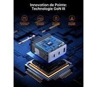 Chargeur Macbook Pro, 120w Chargeur Usb C Compatible Pour Macbook 16/15/ 14/13 Pouces, Macbook Air 2020/2019/ 2018, Ipad Pro, Hp, Gan Chargeur Rapide Usb C Avec 1 Câbles