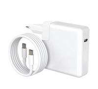 Chargeur MacBook Pro 128 W USB-C rapide pour MacBook Pro 16, 15, 14, 13 pouces, Samsung Galaxy et tous les appareils USB-C, câble USB-C vers USB-C de 2 m
