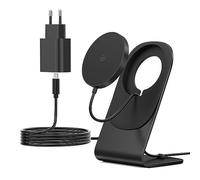 Chargeur Mag-Safe, Chargeur à Induction, Station de Charge inductive, Chargeur sans Fil avec Station de Charge iPhone, Chargeur Rapide sans Fil magnétique Compatible pour iPhone 15/14/13 Noir