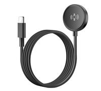 Swissten Chargeur magnétique 2.5W pour Galaxy Watch – Câble USB-C 1.2m anti-noeuds Noir