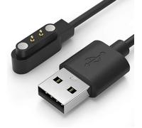 Chargeur Magnétique Montre Connectée - HYKJside - Compatible avec YAMAY SW022, AGPTEK LW11,Ticwatch GTX,Haylou LS05- 2 Pins 4mm-Noir