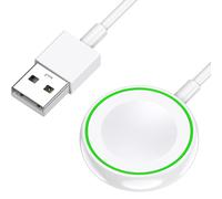 Chargeur Magnétique pour Apple Watch Series 11/10/9/8/7/6/5/4/3/SE/Ultra, Station de Chargement Rapide, Interface USB, Câble de Charge Magnétique sans Fil de 1m- Blanc