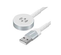 Chargeur Magnétique pour Watch Connecteur USB Câble Tressé 1.2m Swissten Blanc