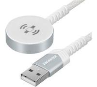 Chargeur Magnétique 2.5W 2A pour Apple Watch en Nylon tressé 1.2m Swissten Blanc