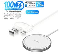 Chargeur Magnétique Sans Fil 100w, Type C + Usb, Pour Magsafe Iphone 16 15 14 13 12 Pro Max, Station De Charge Rapide