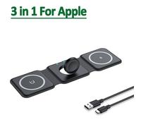 Chargeur Magnétique Sans Fil 3 En 1, Pour Iphone 15 14 13 12 Pro Max Apple Watch 9 8, Chargeur Airpods, Station De Chargement Rapide-Usb Noir À C | Occasion