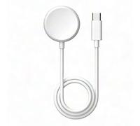 Chargeur magnétique sans fil compatible avec Google Pixel Watch 1re génération, câble de charge rapide ABS de 1 m, blanc, 3,2 x 3,2 x 0,9 cm