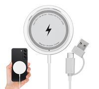 Chargeur magnétique sans fil : plateforme de charge rapide, base de charge compacte, support magnétique puissant, adaptateur d'appareil universel, accessoire d'alimentation portable pour téléphone