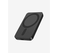 Chargeur magnétique ultra fin 5000 mAh - Sans fil 5 W + USB-C 10 W Charge rapide pour iPhone 16-12 | Banque d'alimentation de poche avec verrouillage de voyage (noir)
