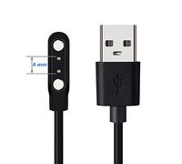 Chargeur Magnétique Universel pour Montre Connectée, 2-Pin (pas de 4 mm) - Da fit Smart watch Câble de Recharge à Aspiration Magnétique Compatible avec Toutes les Smartwatch 2 Broches (3,8mm-4,2mm)