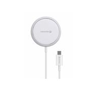 Chargeur MagSafe iPhone 15W Charge Rapide Câble USB-C Swissten MagStick Blanc