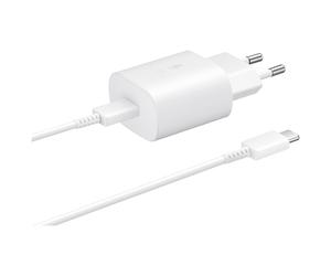 Chargeur maison 25W Power Delivery + Câble USB C/USB C Blanc Samsung