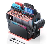 Chargeur Manette pour Switch 2/Switch 1/Switch OLED, FASTSNAIL Jeux Support Stockage Compatible avec Nintendo Switch 2/1/OLED pour JoyCon, Accessoire pour Switch 2/Switch 1/Switch OLED