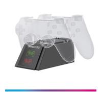 Chargeur manette PS4 Oniverse Dual Station double support DualShock 4 LED Click’N Charge noir rapide